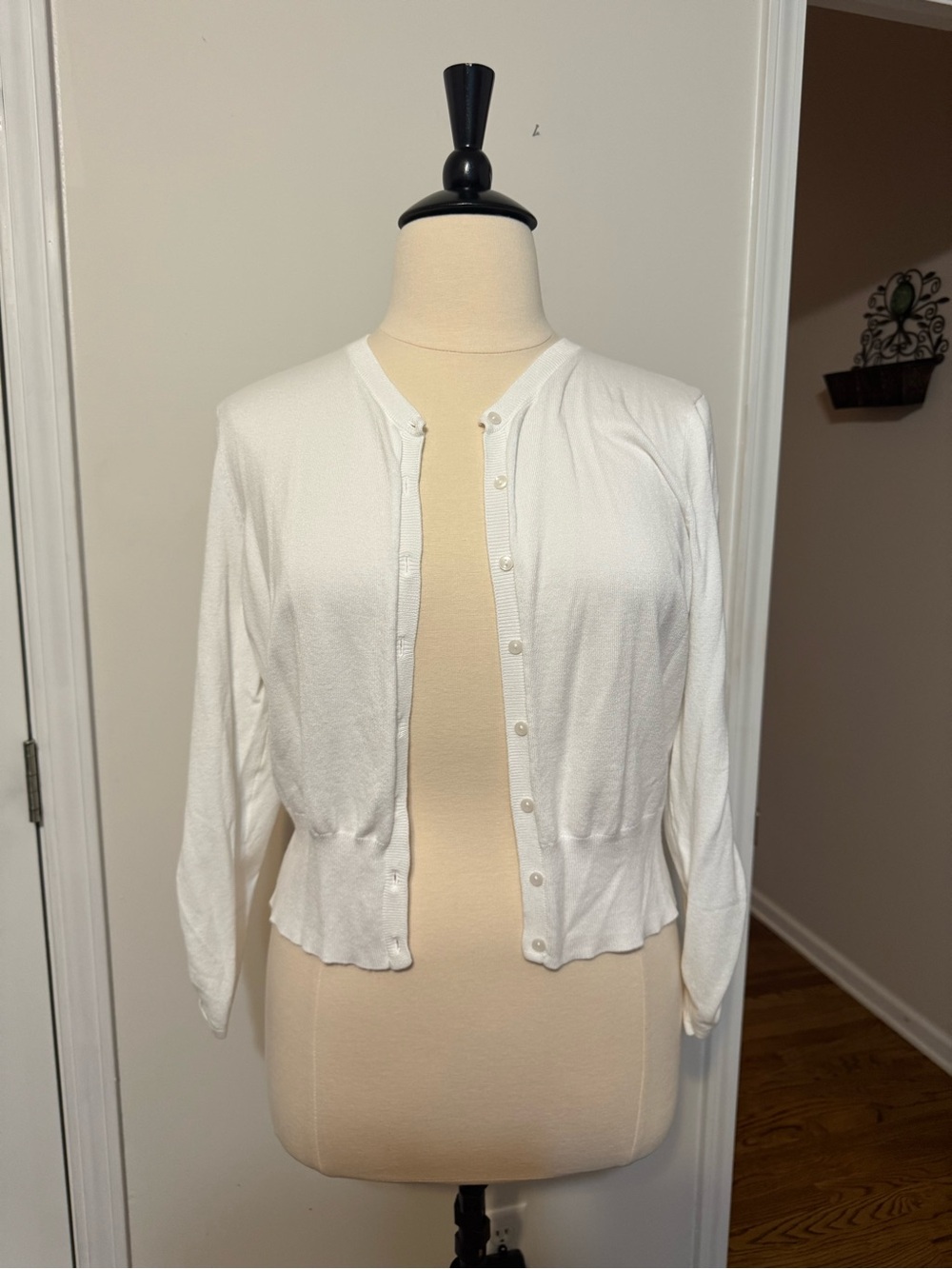 Cato White Knit Button Cardigan - Picture 1 of 6